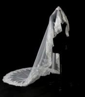 2020 luxury wedding veil 3 meters long bridal veils flowers one layer bride wedding accessories in stock