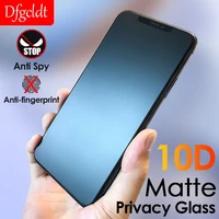 10d anti spy matte privacy glass for iphone 11 12 pro x xs max xr no fingerprint screen protector iphone 13 pro 12 mini glass