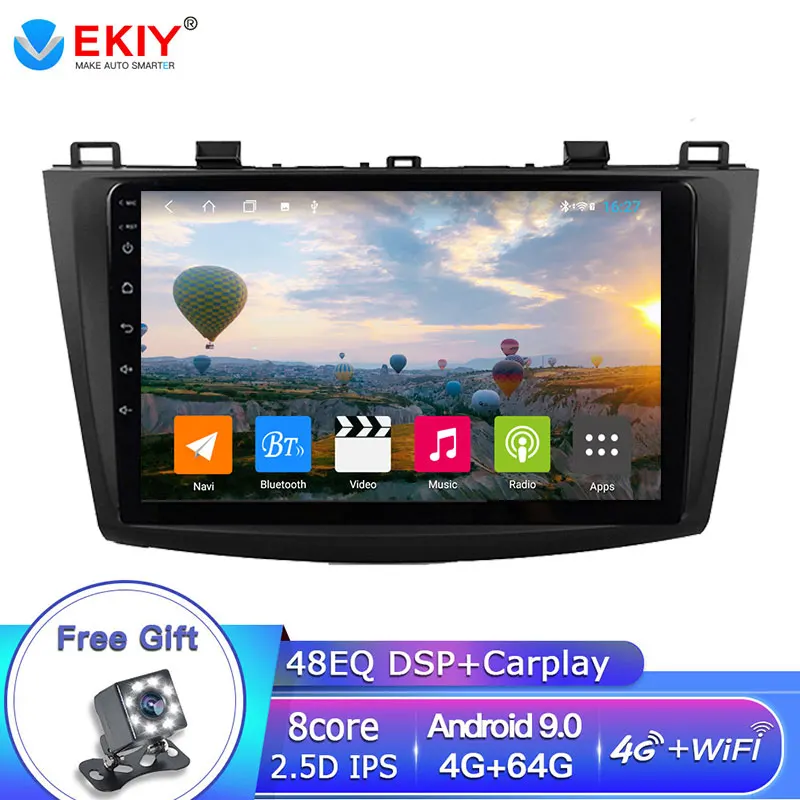 Автомагнитола EKIY 9 дюймов 2 DIN IPS для Mazda 3 2009 2013 android 0 автомобильный DVD GPS Радио