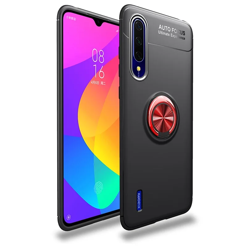 Xiaomi mi A3 Lite чехол, чехлы на магнитное кольцо, роскошный держатель кожуха, мягкий матовый Силиконовый чехол для телефона, чехол для Xiao mi A3