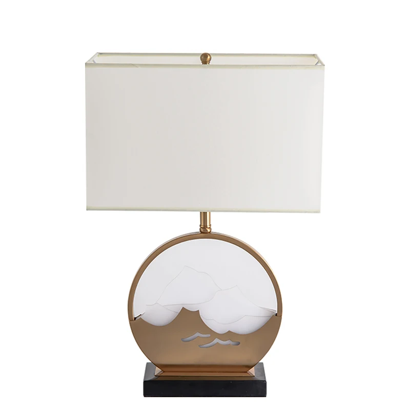 Минималистский Китайский Акриловый Золотой Железный ночник настольная лампа с