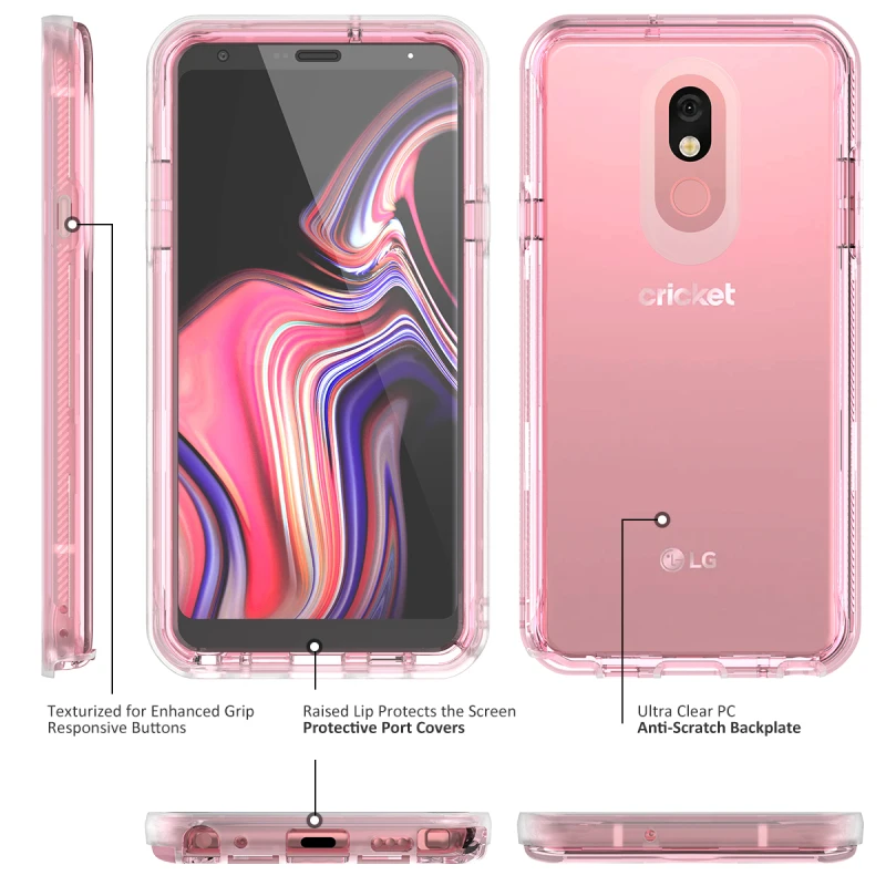 Жесткий чехол 3 в 1 для LG G8 ThinQ сверхпрочный защитный со встроенной защитой экрана