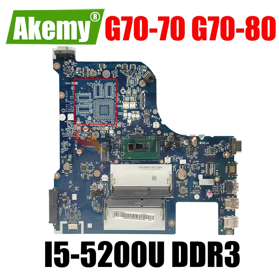 

AILG1 NM-A331 For Lenovo IdeaPad G70-70 G70-80 Z70-80 notebook motherboard with CPU I5-5200U DDR3 100% fully tested