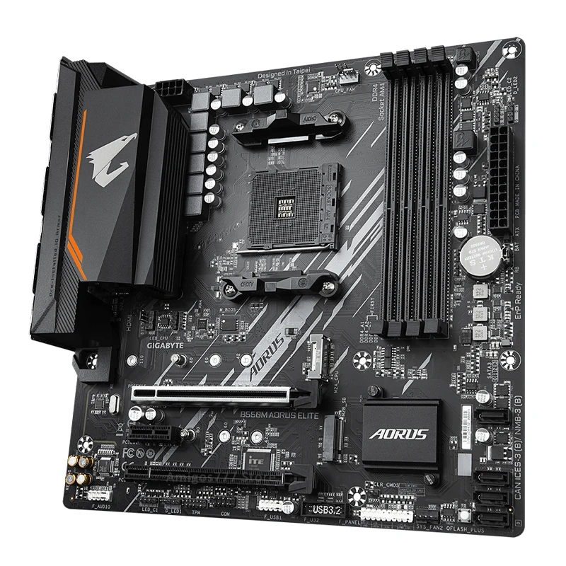 Kaufen Gigabyte B550M AORUS ELITE Mit AMD Ryzen 5 PRO 4650G CPU Motherboard Set Sechs Core Zwölf Themen Desktop B550 Placa-Mãe AM4 Neue