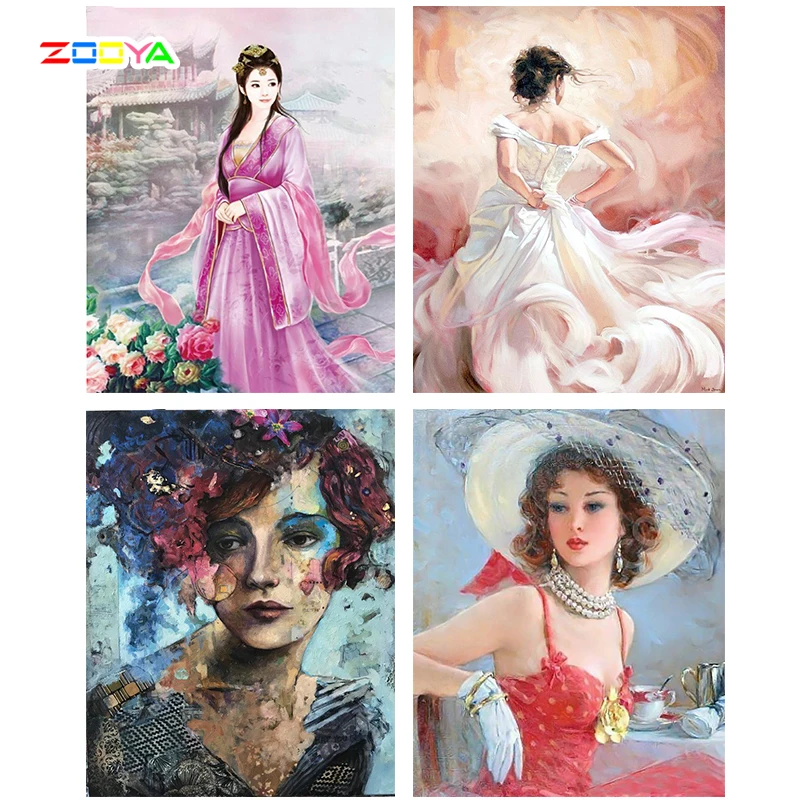 ZOOYA 3D Алмазная живопись вышивка крестиком портрет алмазной вышивки полный