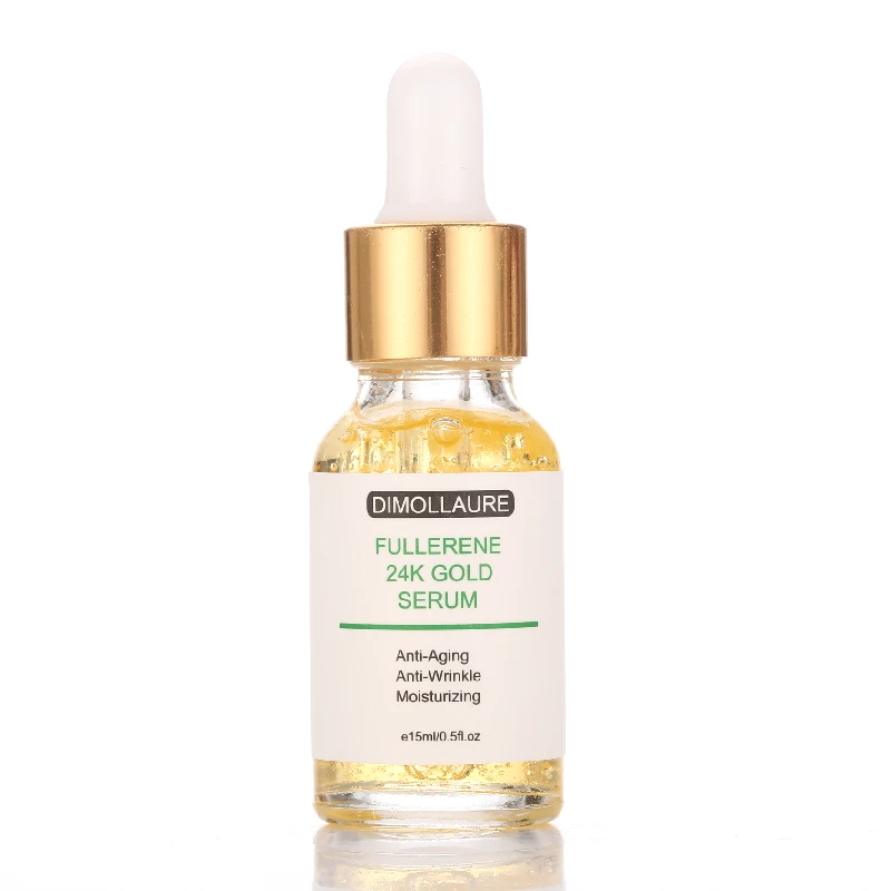 Dimollaure Fullerene 24K Золотая сыворотка kojic кислоты сыворотка гиалуроновой кислоты сыворотка шесть сыворотка с пептидами против старения морщин увлажняющая