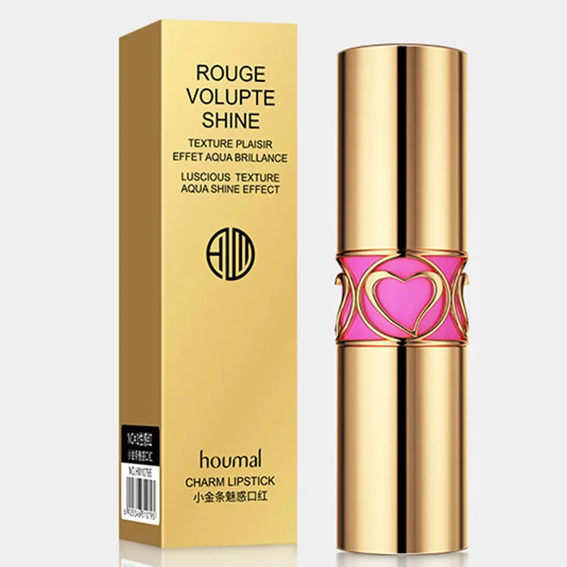 Помада с маленькими золотыми полосками роскошная шелковистая сенсорная длинная