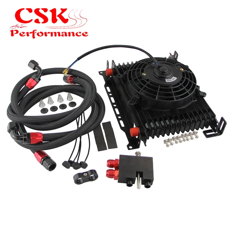 

15 Row AN10 Oil Cooler w/Electric Fan Kit For BMW 3 Series N54 335i E90 E92 E93