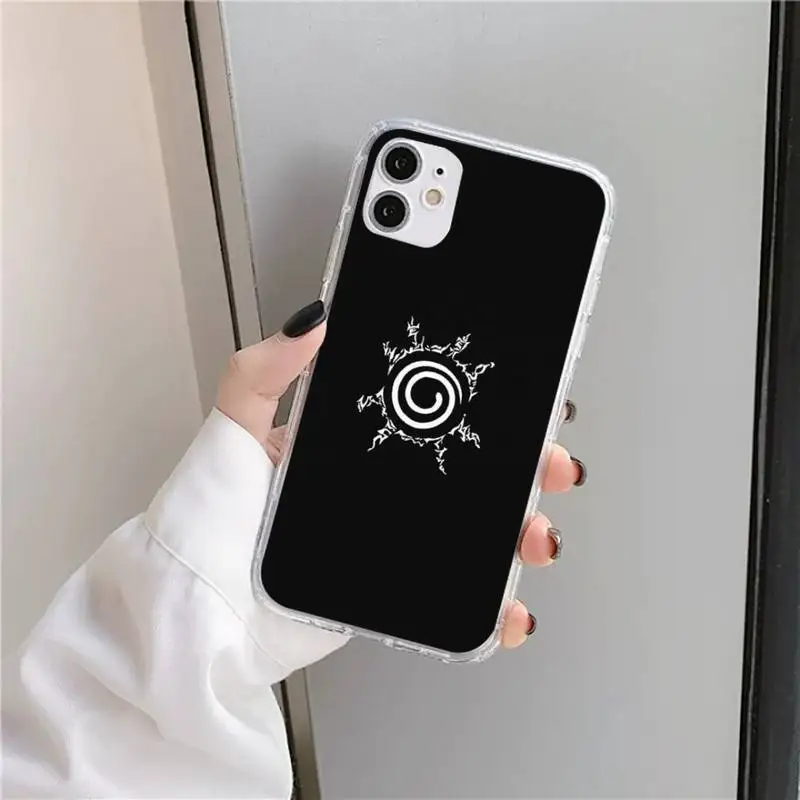 

Akatsuki logo Naruto Colorful Cute Phone Case Transparent for iPhone 11 12 mini pro XS MAX 8 7 6 6S Plus X 5S SE 2020 XR