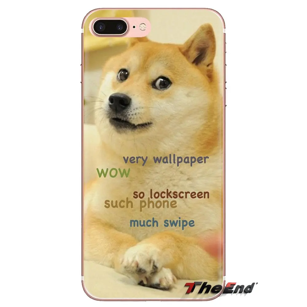 Happy Doge с ним Kawaii прозрачные мягкие чехлы для sony Xperia Z Z1 Z2 Z3 Z5 compact M2 M4 M5 C4 E3 T3 XA huawei mate 7
