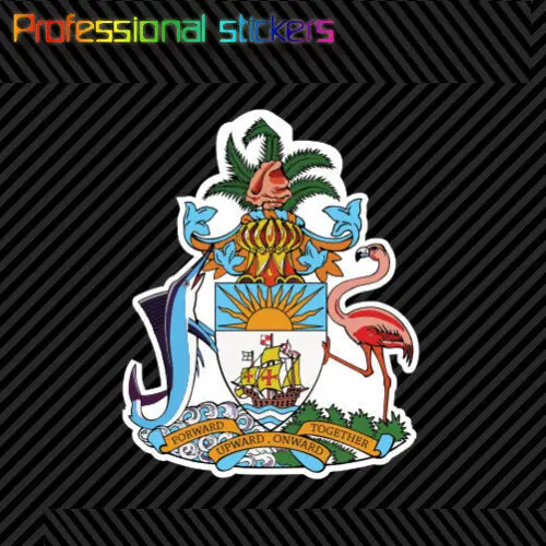 

Bahamian Coat of Arms Sticker Decal Self Adhesive Vinyl Bahamas Flag BHS BS Stickers for Cars, Bicycles, Laptops, Motos