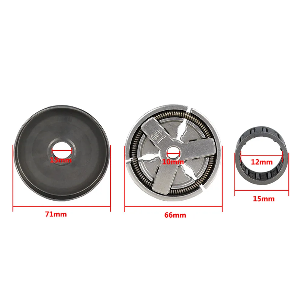 

Clutch Drum + Clutch Cover + Needle Bearing For 4500 5200 5800 45cc 52cc 58cc Chainsaw Replacement Parts