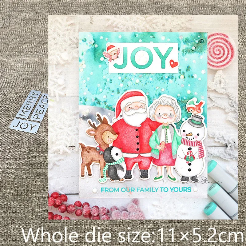 

New Design Craft Metal Cutting Dies JOY MERRY PEACE decoration scrapbook die cuts Album Paper Card Craft Embossing die cuts