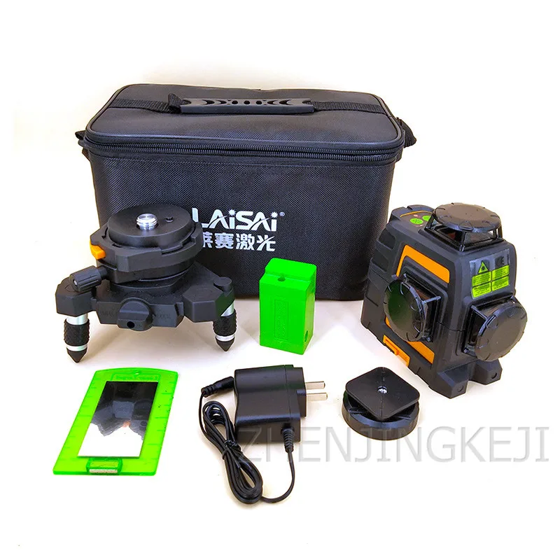 

12 Lines Green Light Spirit Level Automatic Wiring Decoration Efficient Building Portable High Precision Infrared Wall Sticker