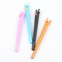 1pc cute rubber gel pen reindeer drawing drafting signing pen crafts party gift writing gel pen stationery school office