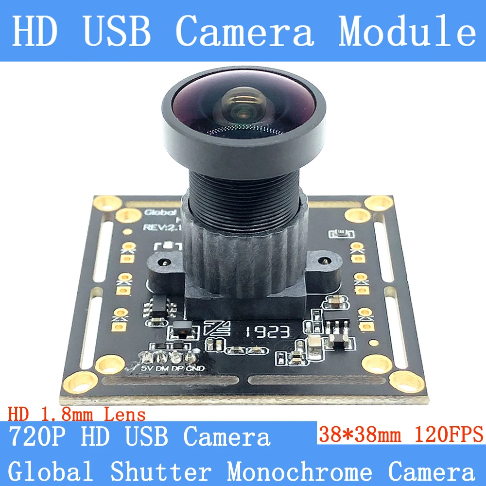 Монохромный HD широкоугольный веб камеры с затвором 1280*800P 120fps MJPEG OTG UVC USB модуль для