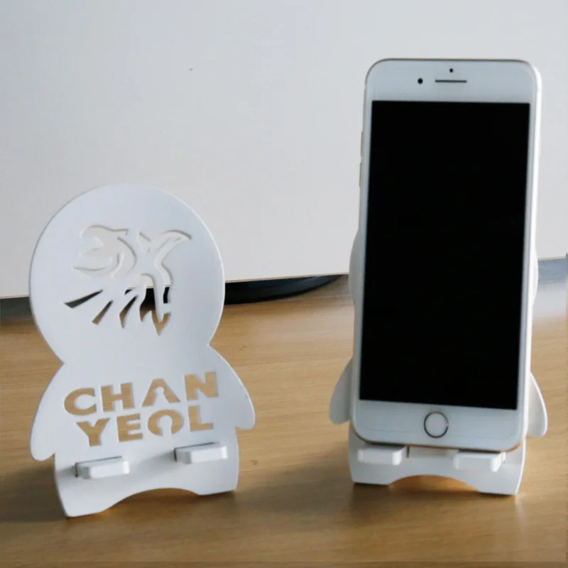 CHANYEOL Kpop EXO деревянный держатель для мобильного телефона Поддержка ленивого рабочего стола складной держатель для мобильного телефона универсальный держатель для мобильного телефона K-pop EXO - Цвет: CHANYEOL