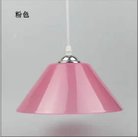 Pink Подвесной светильник из ПВХ, пластиковый абажур, современный светильник, Светильники для кухни, столовой, спальни, подвесной светильник для домашнего декора - Цвет корпуса: Pink