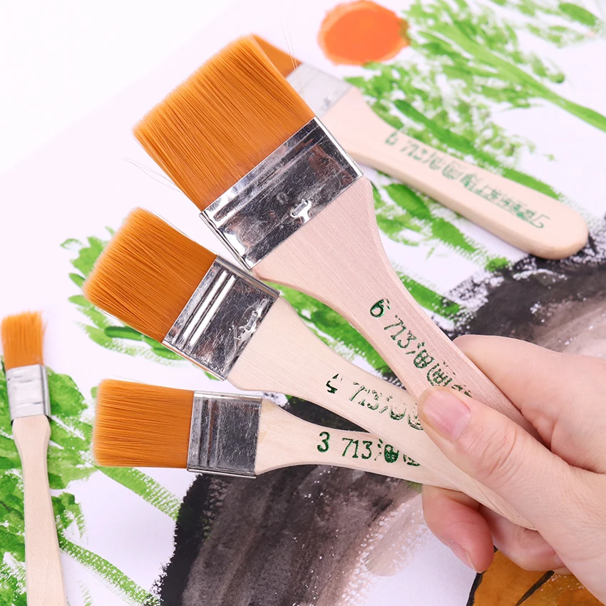 

6 Styles Nylon Hair Painting Brush Oil Watercolor Water Powder Propylene Differeent Size Paint Brushes School Art Supply