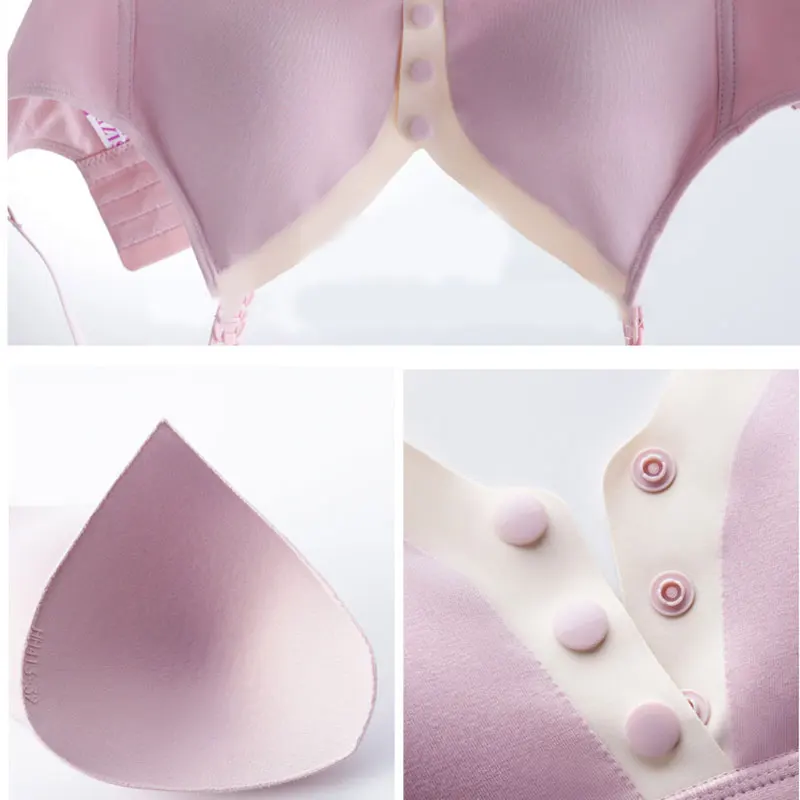 Женский бесшовный бюстгальтер для кормящих матерей без косточек мягкое