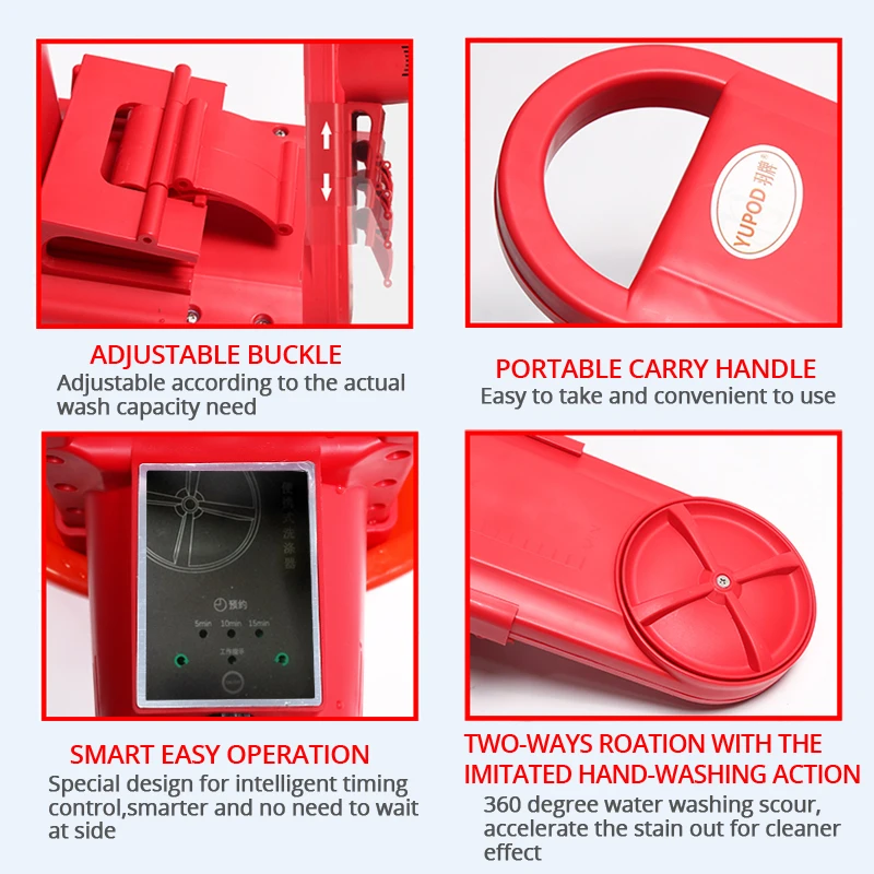 Портативная мини-стиральная машина для путешествий с таймером вращения на 2