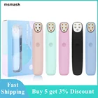 Радиочастотный массажер для глаз, портативный электрический прибор для массажа от старения кожи лица, с вибрацией и темными кругами