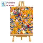 Набор для рисования по номерам на холсте, с цветными цветами