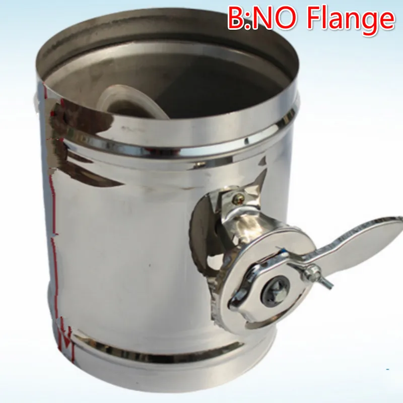 51 150 мм наружный диаметр Нержавеющая сталь ручная Демпферная заслонка с фланцем