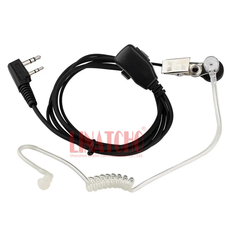 2 pin Воздушная трубка ухо наушник микрофон для двухстороннее радио UV-5R BF-888s UV-82 UV-5RE