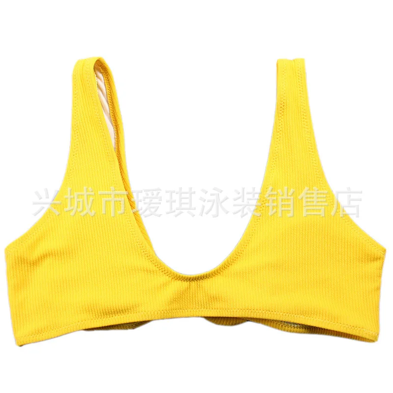 2020 Европа Америка новый однотонный свежий купальник популярный раздельный тип