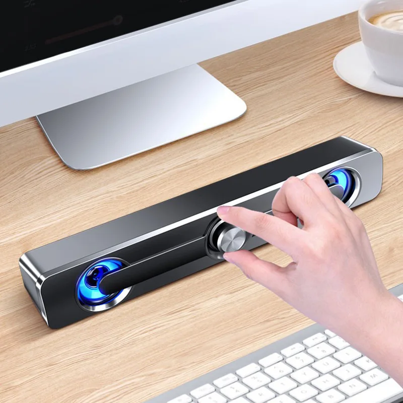 V-111 компьютер Динамик USB Проводная стерео динамик сабвуфера бас Bluetooth для