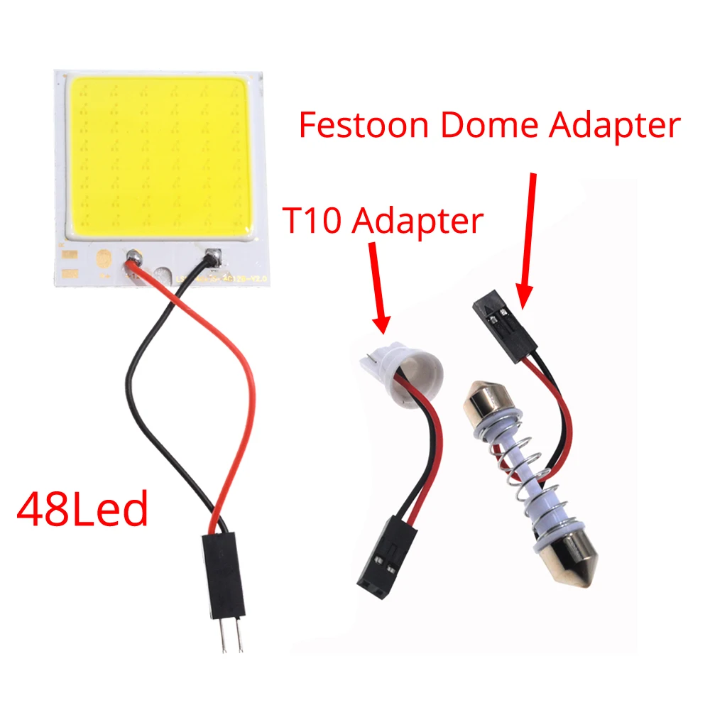 Акция 1 шт. красочные купол светодиодный T10 48Smd C5W Cob s светодиодные панели авто
