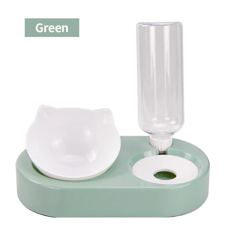 

Bowl For Cat 2 In 1 Pet Dog Water Dispenser Automatic Water Storage Cat Food Bowl Pet Waterer Feeder Food Container With Waterer