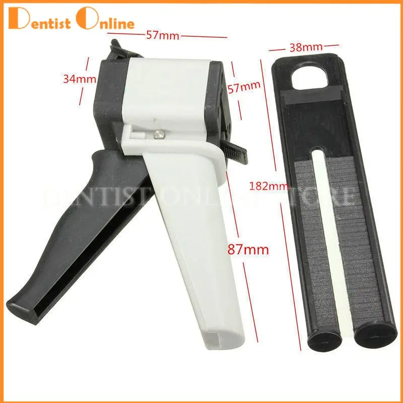

1:1 2:1 Ratio Dental Impression Mixing Dispenser Dispensing Caulking Gun 50ml Free Shipping
