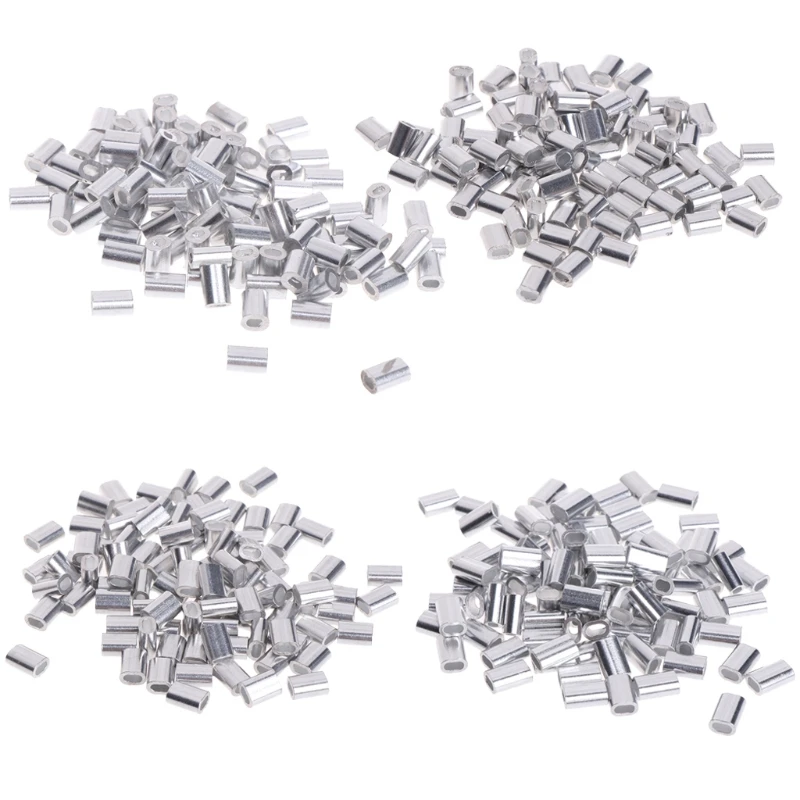 100 шт. рыболовные двойные трубки медные втулки для лески соединитель обжим 0 8/1/1 2/1