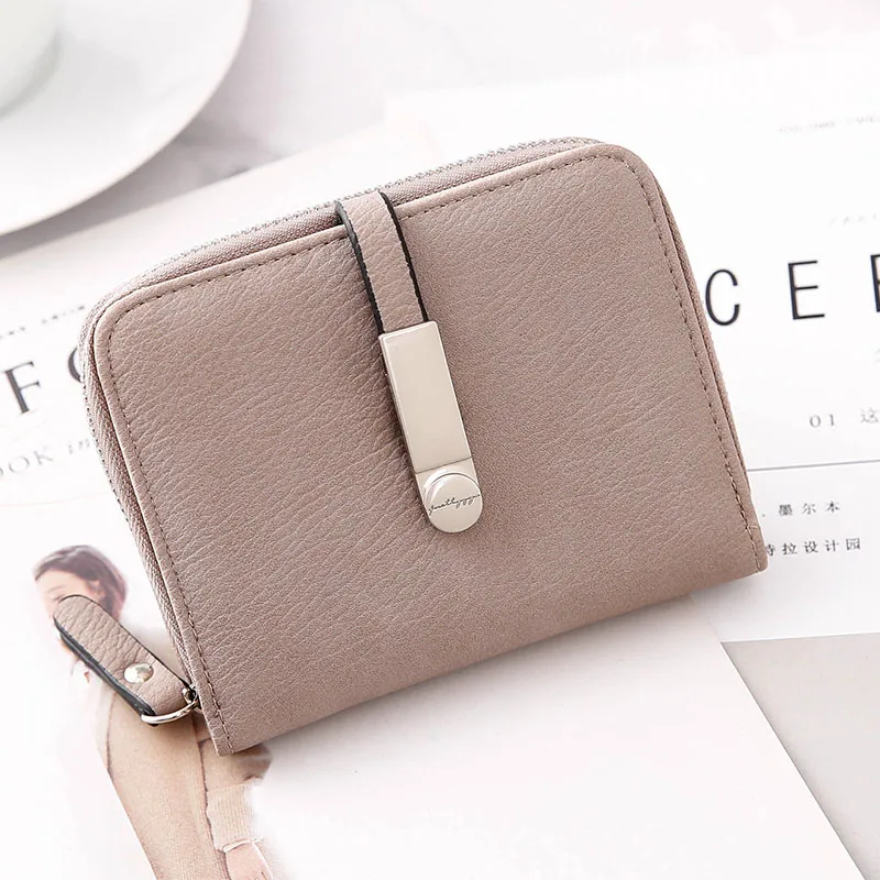 

Lanyard Zipper Wallet Women Card Coin Korean Minimalist PU Wallet Women Aesthetic Folding Carteira Feminina Purses DE60NQB