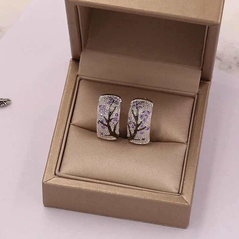 Женские серьги-гвоздики U-образной формы с фианитом | Украшения и аксессуары