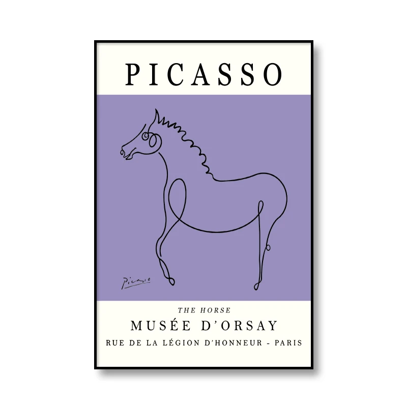 Абстрактная Картина на холсте Picasso Matisse с изображением фламинго лошади верблюда