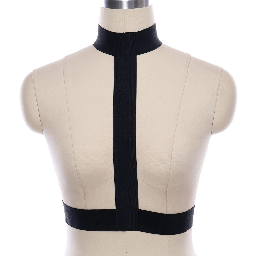 Сексуальное нижнее белье эластичный черный бюстгальтер без чашек бандаж для