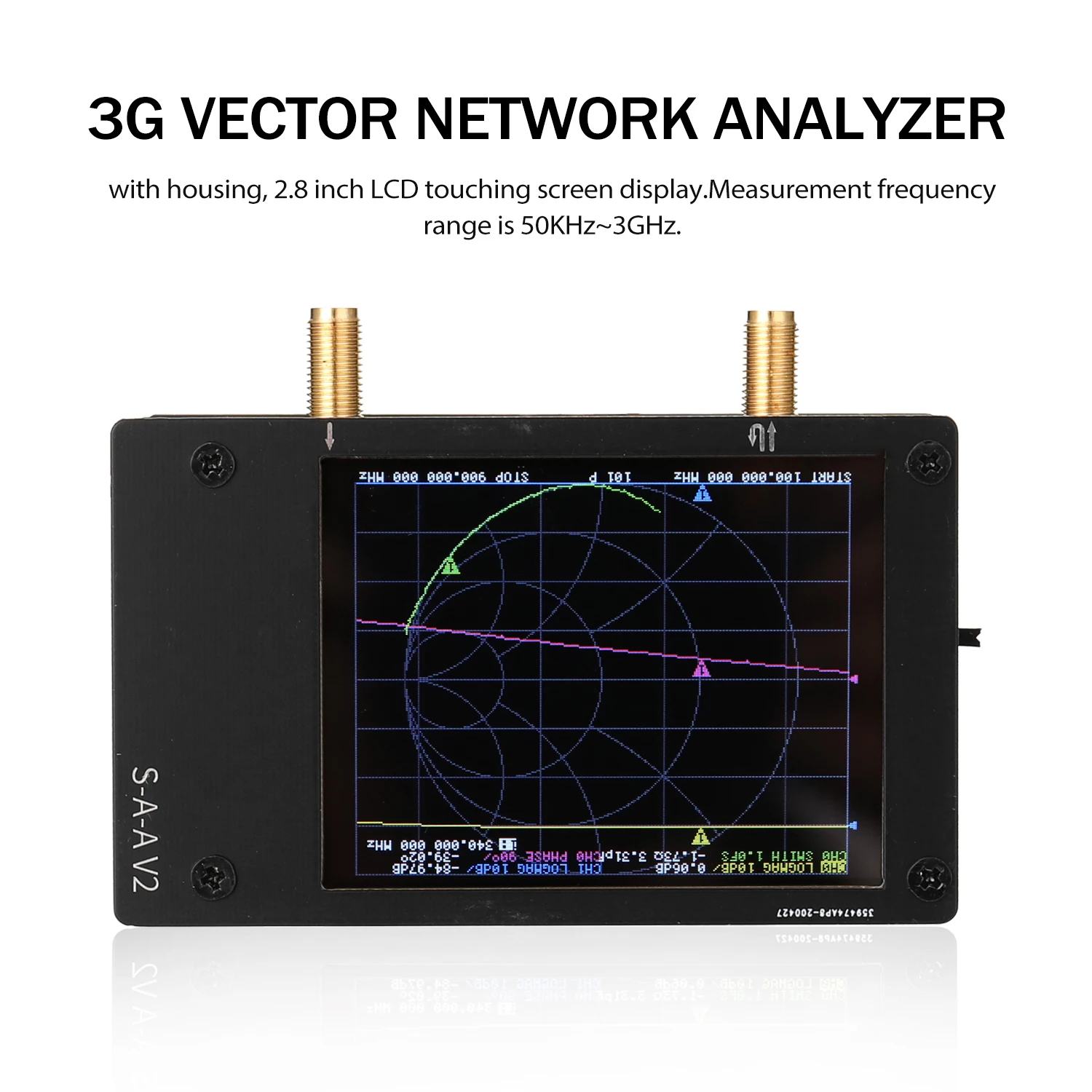 

3G S-A-A-2 Vector Network Analyzer S-A-A-2 NanoVNA V2 Antenna Analyzer Shortwave HF VHF UHF with Housing