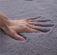 imitation rabbit fur carpet modern living room soft fluffy plush rugs childrens bedroom carpet faux fur mats solid color gray