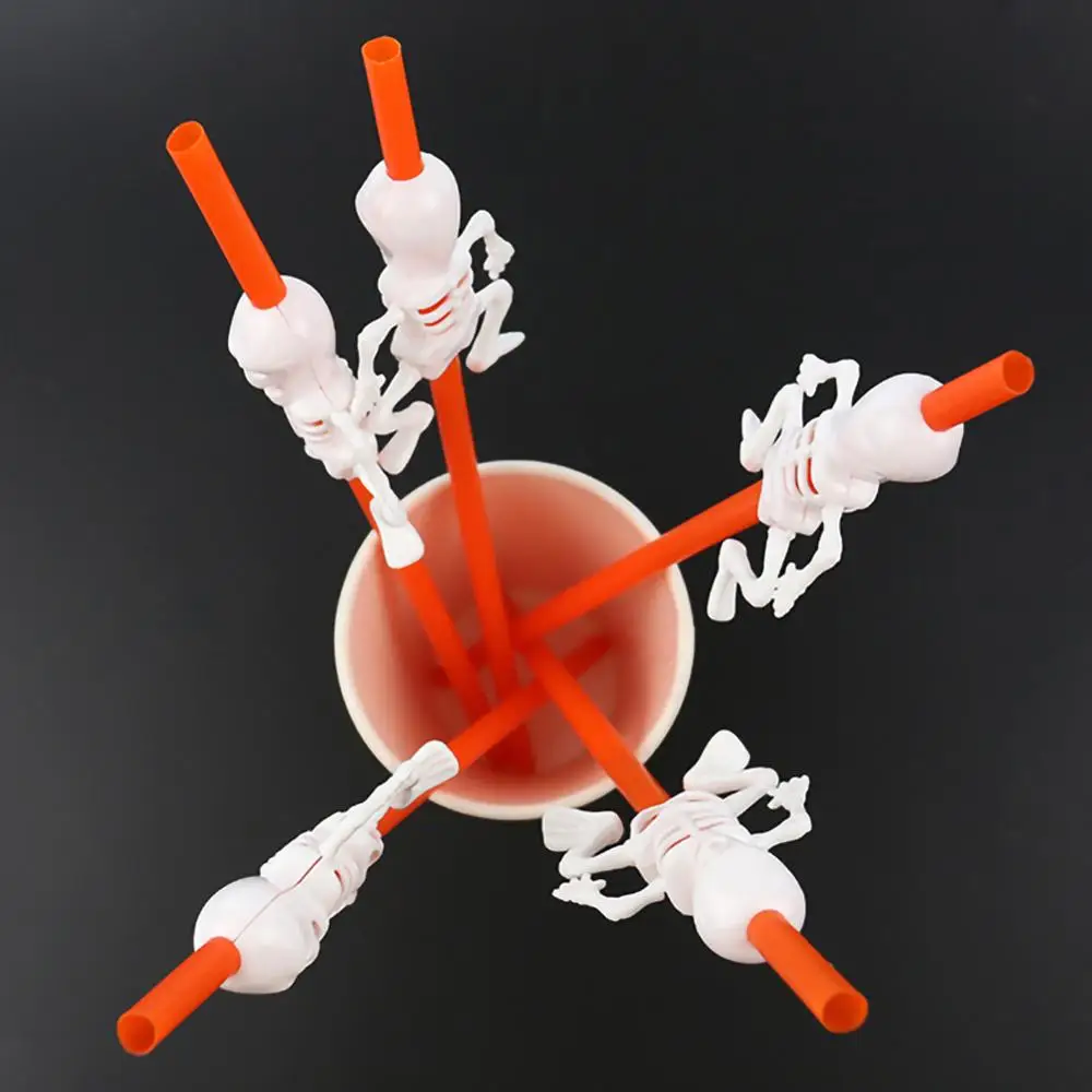 

10Pcs Halloween Pumpkin Straw Ghost Straws Decoration Straws Halloween Party Supplies Disposable Drinking Straws Dropshipping