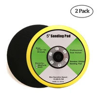 2pcs 5 inch 12000rpm dual action random orbital sanding pad plate with 6 holes for pneumatic sanders disc air polishers