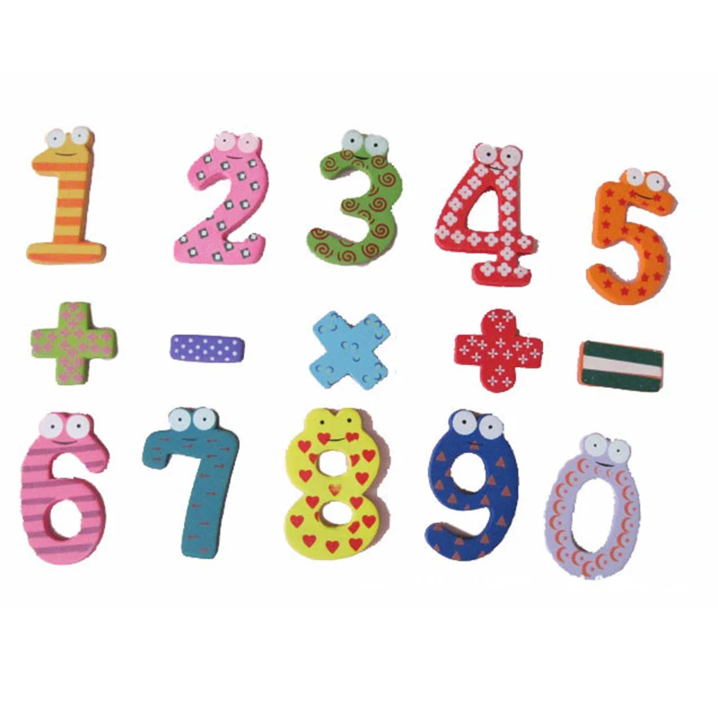 

Cartoon Wooden Number Math Toys Digital Magnetic Fridge Magnet Learning Toys for Children Early Education Supplies