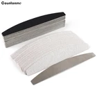 10 шт.компл. серыйчерный пилки для ногтей Губка наждачная бумага колодки съемные пилки металлическая ручка сменный буфер 100180240 маникюр