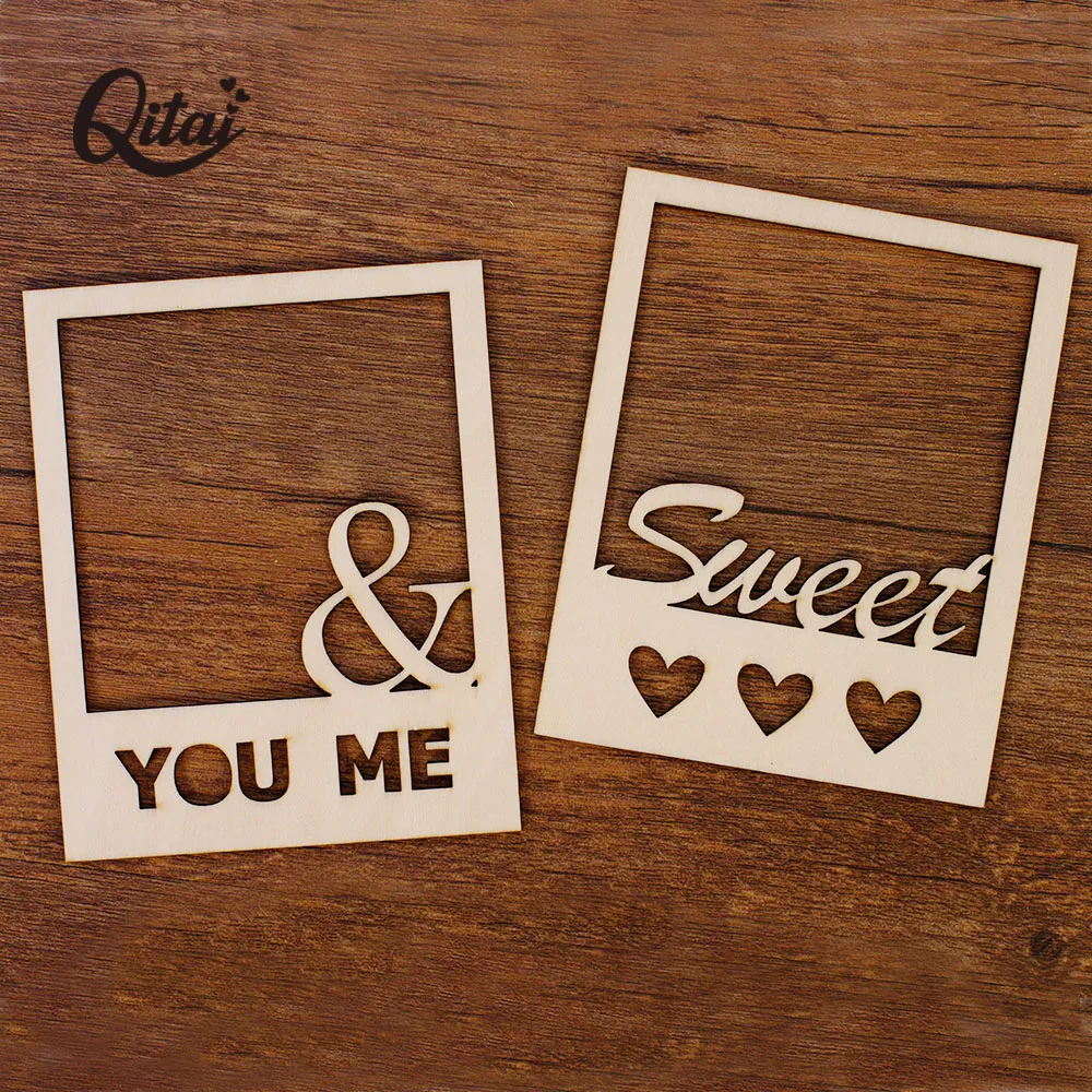 Цитай 24 шт./лот рамка Форма сладкий You & Me деревянный для украшения дома и офиса