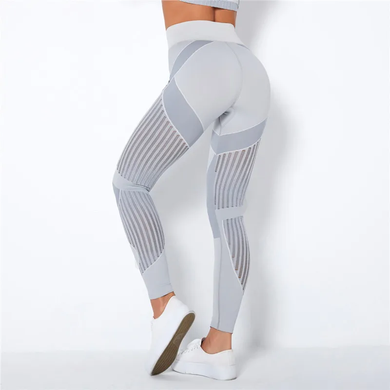 Push Up Leggings Workout Running Tights New High Waist Pants Gym Leggings Net Hole Sport Women Fitness Sexy Scrunch Butt Leggins