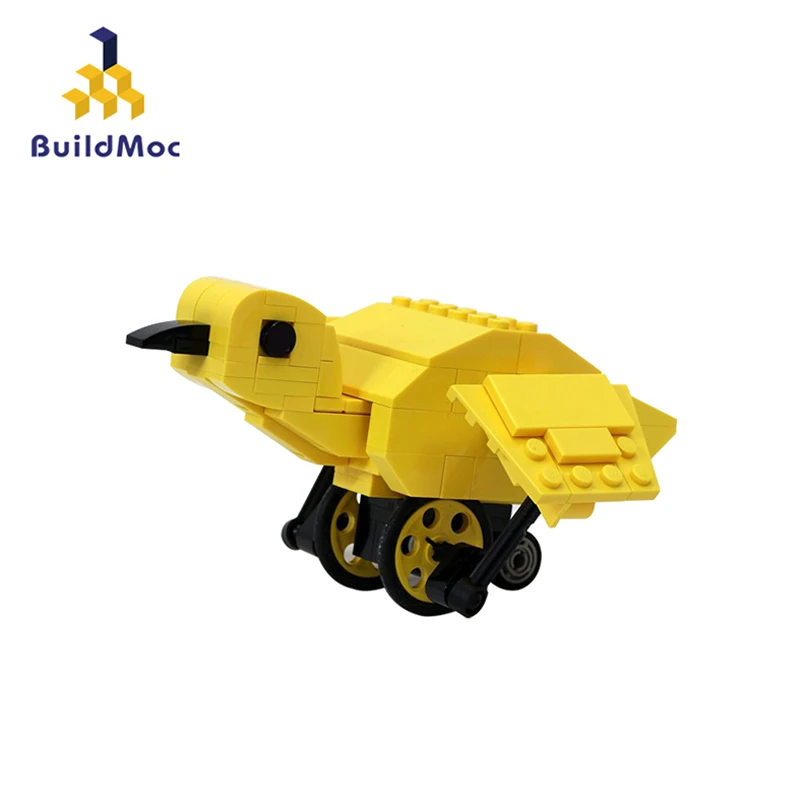 BuildMOC канат для перетягивания желтая утка ручной Jingle бубен Колокольчик детей