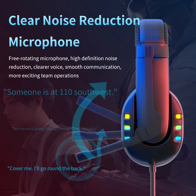 Гарнитура стерео звук светодиодный игровая гарнитура Красочный шатер наушники