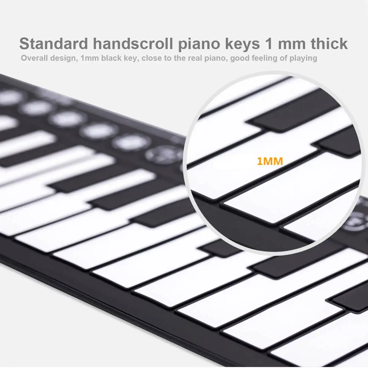 Портативное гибкое пианино с зарядкой от usb MIDI-клавиатура 49 Ключи, электронное пианино, кремниевое рулонное пианино для студентов, детей, начинающих